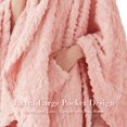 thumbnail image 3 of Walensee Wearable Blanket Hoodie Sherpa Fleece Blanket, Fuzzy Super Soft Plush Hooded Shawl TV Throw Blanket with Pockets, Fluffy Warm Cozy Cape Wrap for Women Adults (Pink, 59” x 63”), 3 of 9