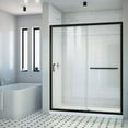 thumbnail image 2 of Infinity-Z 30 Inch D x 60 Inch W x 74-3/4 Inch H Clear Sliding Shower Door with Right Drain Shower Base, 2 of 14
