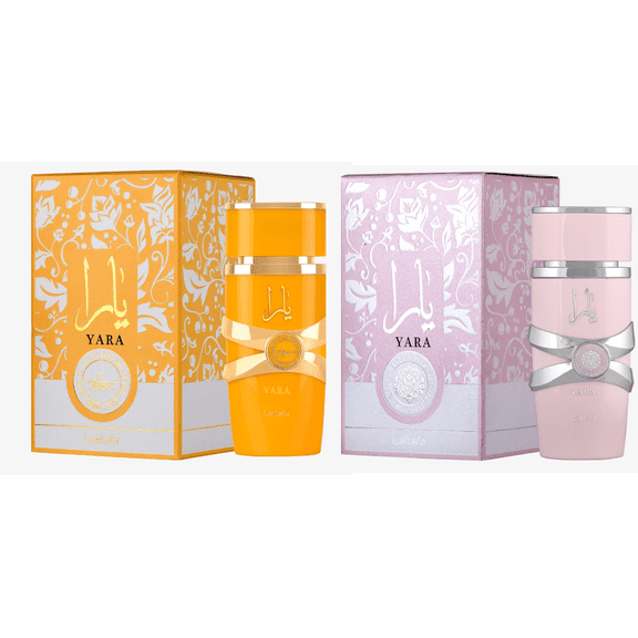 Lattafa For Women 2 Piece Eau De Parfum Gift Set (Yara Yara Tous) 3.4 Ounce/100 Ml Each