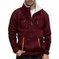 thumbnail image 3 of Mens Zip Up Sweatshirt 2026 Fall Winter Long Sleeve Casual Stand Collar Full Zipper Sweatshirt Jacket Cardigan Outerwear, 3 of 6