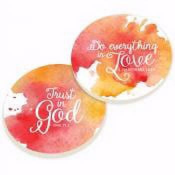 Everything In Love Car Coasters, Set Of 2