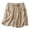 Khaki, variant on MDUKONU Linen Shorts for Women Resistant Relaxed Fit Shrink Resistant Black XL
