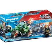 PLAYMOBIL Police Go-Kart Escape Action Figure Set - Fun & Engaging for Ages 4+