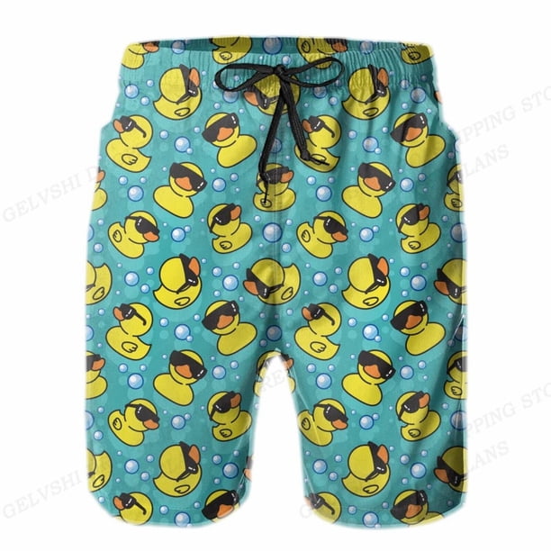 Pantalones cortos de playa de pato para niños, traje de baño transpirable, pantalones cortos de tabla de surf, ropa deportiva informal de secado rápido, bañadores de verano para niños Fivean unisex