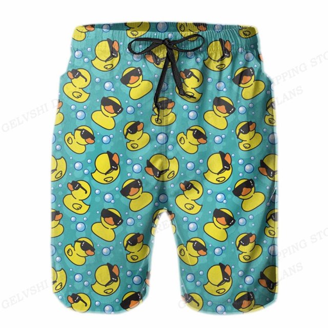 Pantalones cortos de playa de pato para niños, traje de baño transpirable, pantalones cortos de tabla de surf, ropa deportiva informal de secado rápido, bañadores de verano para niños Fivean unisex