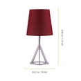 thumbnail image 4 of Teamson Home Table Lamp Metal & Round Shade Modern Lighting Red Aria VN-L00066R, 4 of 9