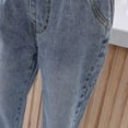 thumbnail image 4 of HIPYLO 3t Boys Jeans Loose Fit Jeans for Toddler Girls Black Trousers Sweatpants Boys 10-12 Tween Girl Trendy Clothes Gifts for Boys Youth Girls, Blue 12-18 Months, 4 of 4