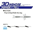 thumbnail image 3 of 3D Inshore Popper Floating Fishing Lure 70mm 2-3/4" for Topwater Action, 3 of 5