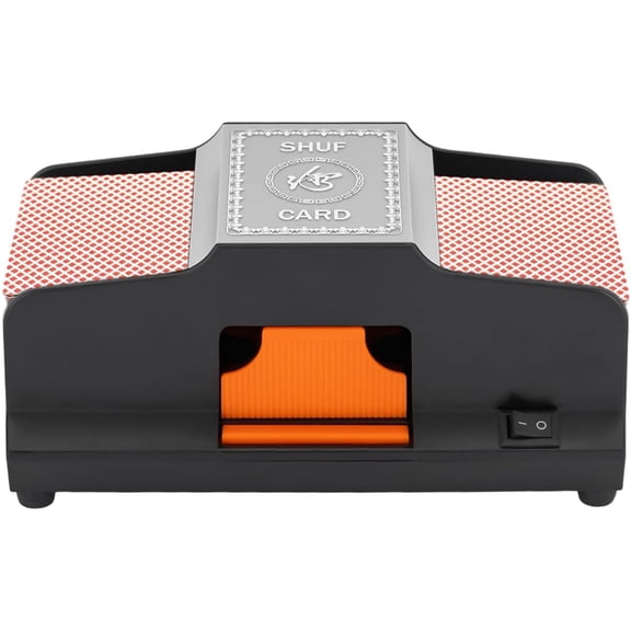 Card Shuffler 2 Deck Automatic Card Shuffler Rechargeable Playing Card Shuffler Hybrid Model Shuffler for Home Card Games Blackjack Party Club Black