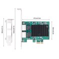 thumbnail image 2 of Puerto de tarjeta de red PCI-E X1 Ethernet RJ45 controlador de 2 puertos Chip RTL8125, 2 of 9