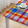 thumbnail image 4 of Ollo0ord Buffalo Check Plaid Square Tablecloth,Art Theme,Breathable Tabletop Cover Waterproof Square Table Cloth,for Outdoor/Indoor/Camping/Dining/Kitchen white, 4 of 7