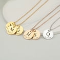 thumbnail image 6 of Personalized Gold Initial Date Disc Necklace - Mother's Day Gift for Mom - Engravable Jewelry for Her - Custom Anniversary Pendant - Ships Next Day!, 6 of 10