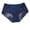 Navy, variant on Lace Boyshort Panties for Women - Mid Waist Solid Color Briefs, Soft Breathable 3-Sided Base Layer for Daily Casual Wear
