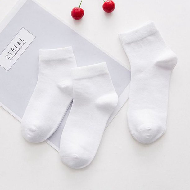 5Pairs/lot 1-10Y Solid White Kids Socks for Boys Girls Cotton Mesh Cute Newborn Boy Toddler Socks Baby Clothes AccessoriesWhite7-9T He Qiyong unisex
