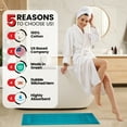 thumbnail image 5 of Premium Cotton Banded Teal Bath Mats Pack of 2, 22x34 inches [Not a Bathroom Rug] - Infinitee Xclusives, 5 of 11