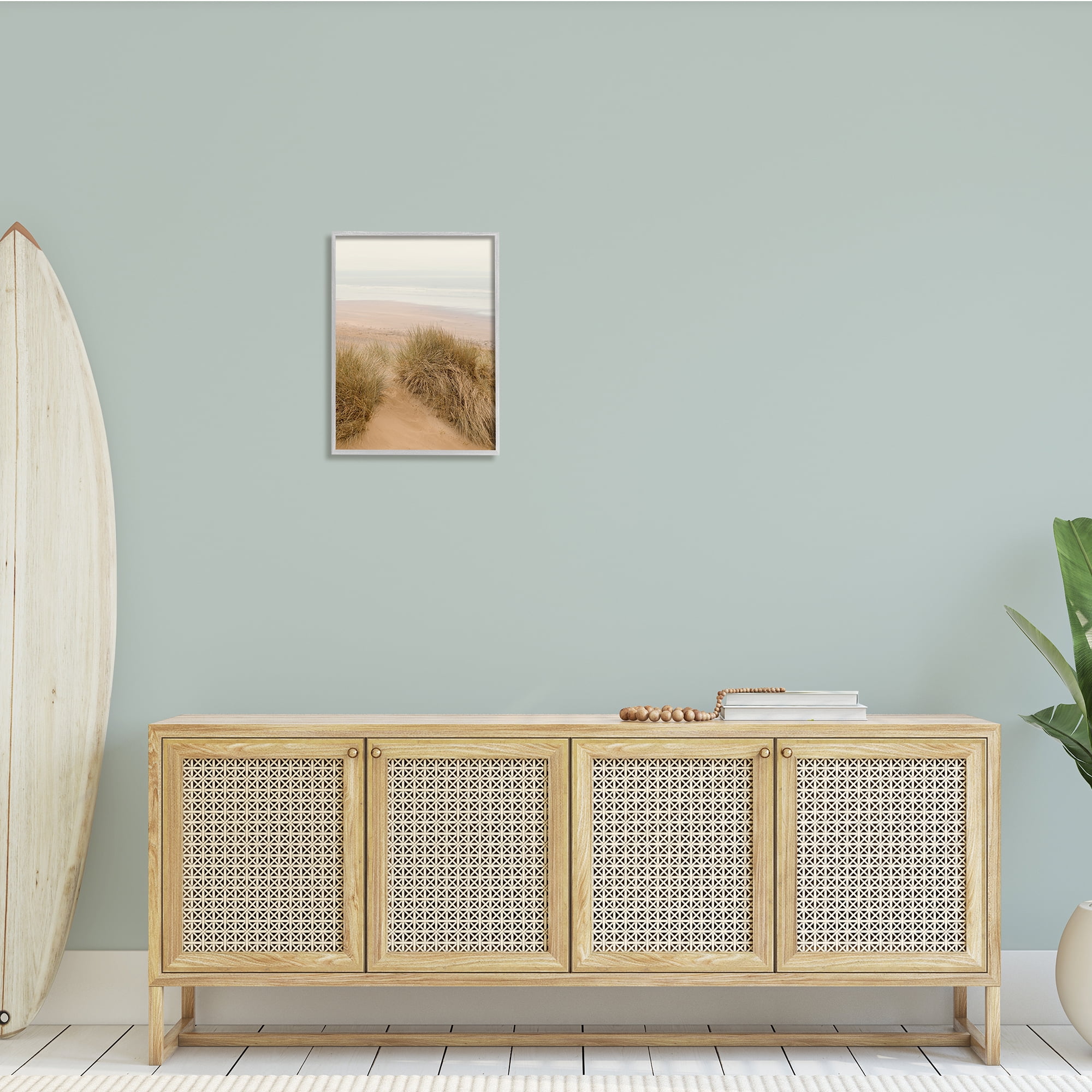 Stupell Indtries Sun Bleached Beach Coast Tall Grass Sand Dunes,16 x 20,Design by Ian Winstanley
