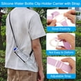 thumbnail image 3 of REGALWOVEN Water Bottle Lanyard Adjustable Holder Strap for Hiking Walking Outdoors Black, White, 3 of 6