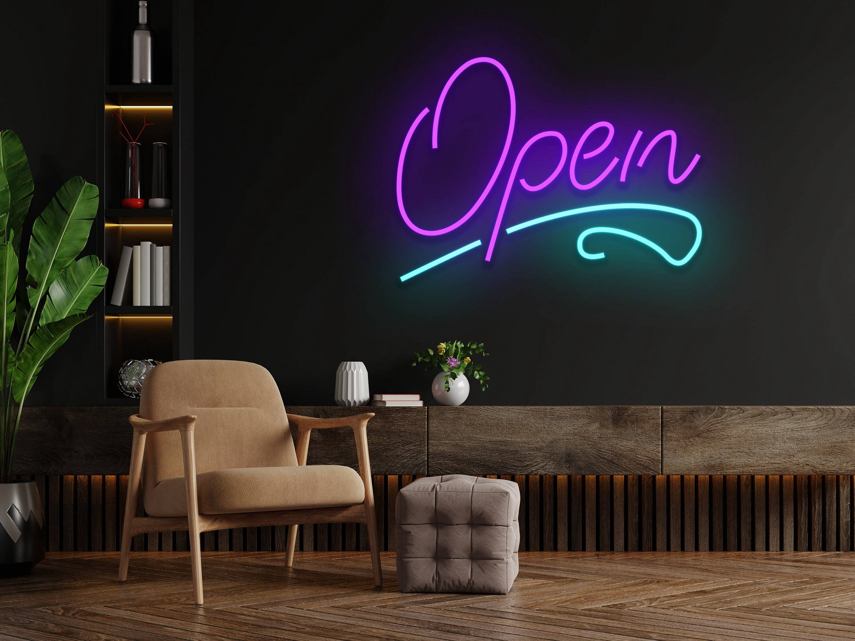 Glowneon Open Neon Signs, Basic Welcome Sign for Store