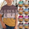 thumbnail image 2 of LRen Boys Short Sleeve Tee Boy Print Short Sleeve Tshirts Kids Summer Crew Neck Shirt Loose Summer Tops Tees, 2 of 7
