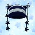thumbnail image 3 of AJGRHE Beanies Cat Beanie Y2k Beanie Goth Knit Hat Grunge Crochet Hats for Women y2k Accessories Dark Blue One Size, 3 of 4