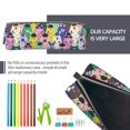 thumbnail image 5 of Fotbe Llamas Colorful Pattern Leather Pencil Case, Pencil Pouch with Durable Zipper, Compact and Stylish Organizer for Stationery, Art Supplies, Travel Essentials, 5 of 7