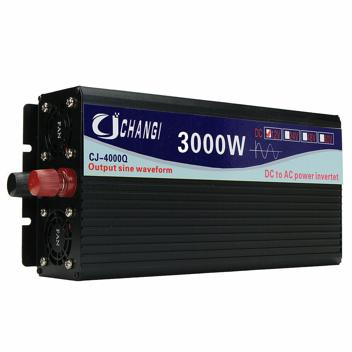 SHANNA Pure Sine Wave Power Inverter 3000W 12V DC to 110V Power Converter with LCD Display
