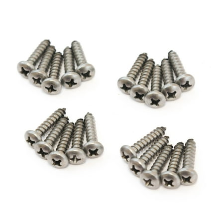 

Red Hound Auto 20 Marine Pan Head Self Tapping Screw Set Type A No. 8 x .75 Inches for Wood Metal Plastics 8 x 3/4 304 SS Stainless Steel Corrosion Resistant
