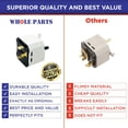 thumbnail image 7 of Whole Parts Dryer Relay Start Switch Part# WP3398094 - Replacement & Compatible with Some Amana, Crosley, Kenmore, Kitchen Aid, Maytag, Roper and Whirlpool Dryers, 7 of 7