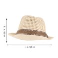 thumbnail image 4 of PTOOTP Men's Beach Straw Hats Breathable Lightweight Bucket Hat 1Pack for Travel, 4 of 4