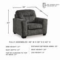 thumbnail image 3 of Signature Design by Ashley Lonoke Gunmetal Oversized Chair, 3 of 17