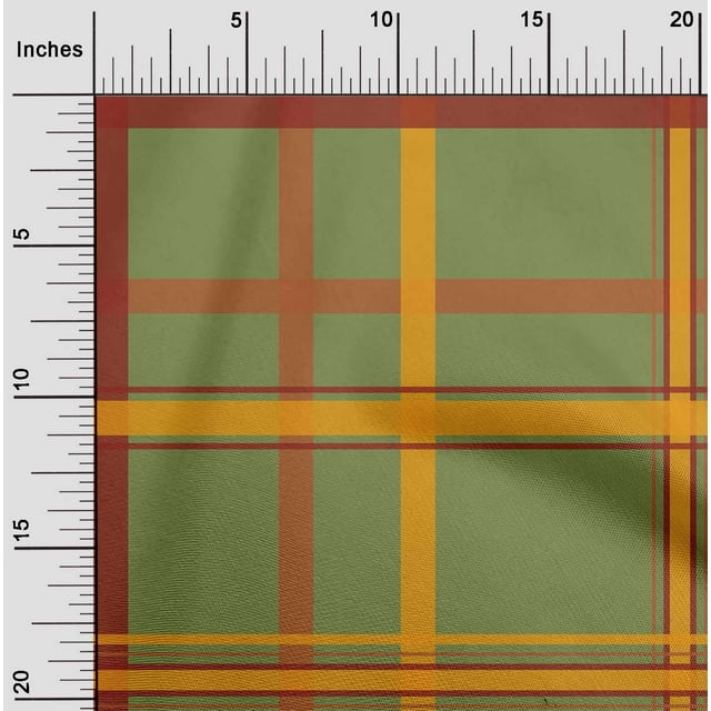 oneOone Georgette Viscose Fabric Madras Check Print Sewing Fabric BTY 42 Inch Wide
