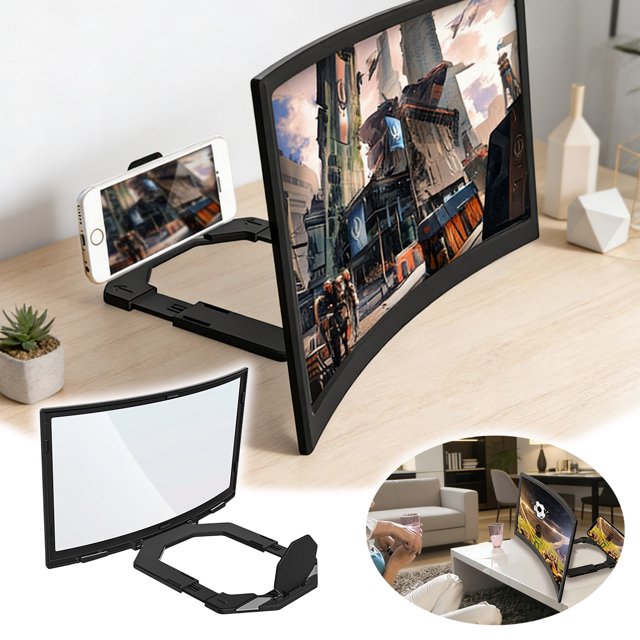 BotaniNest 3D Curved Screen Mobile Magnifying Glass Projector Screen Suitable For All Smartphones With A Lightweight Foldable Mobile Amplifier