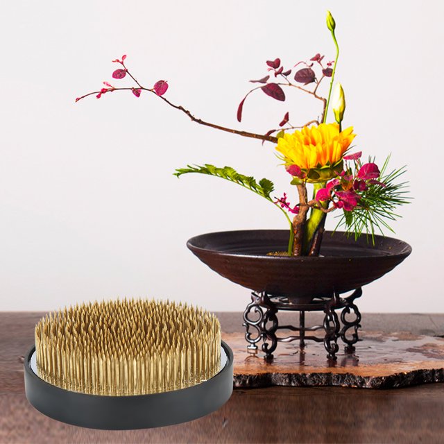 Flor Kenzan,Flor Redonda Kenzan Arreglo Floral Denso Kenzan Redondo Kenzan Diseño A Prueba De Futuro