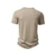 thumbnail image 3 of Lucakuins Hombres Camisa Casual, Manga Corta Cuello Redondo Botones Sólido Suelto Fiesta Calle Primavera Verano Tops Lucakuins  moda, 3 of 5