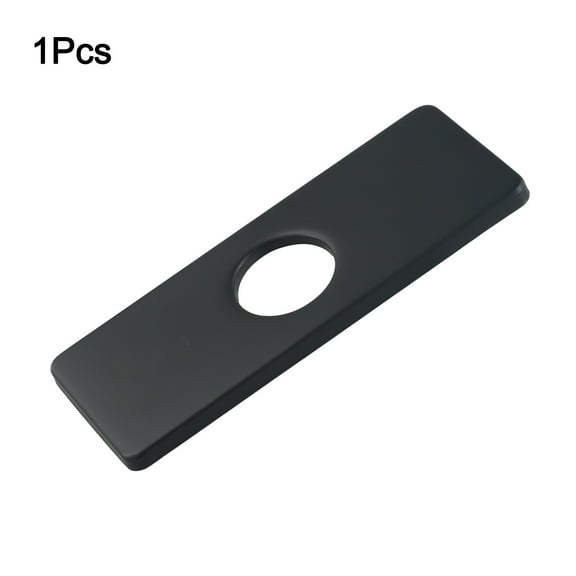 BAGUER 1Pc Faucet Plate Hole Tap Cover Deck Plate Stainless Steel Bathroom Kitchen Sink for Most Single Hole Faucet Black
