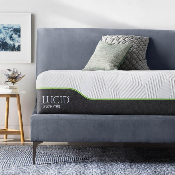 Lucid 12 in. Latex Hybrid Mattress - Walmart.com - Walmart.com