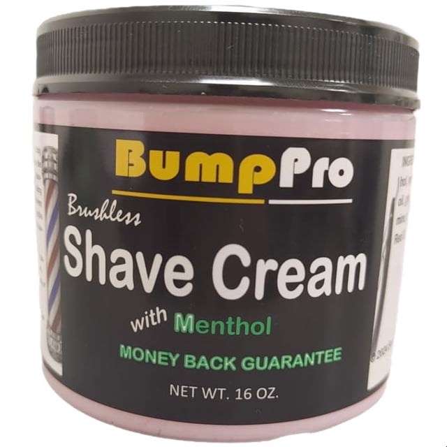 Crema de Afeitar Bump Pro 454 ml con Mentol y Sin Cepillo