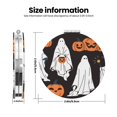 thumbnail image 3 of Uemuo Halloween Ghosts And Pumpkins Print Compact Portable Pocket Makeup Mirror - Leather Cover, Elegant Travel Cosmetic Mirror for Purse, Pocket, and Handbag-Round Shape, 3 of 9