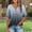 Dark Gray, variant on Women Fashionable And Comfortable Fashion Casual Button V-Neck T-Shirt Loose And Elastic Non Positioning Printing