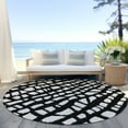 thumbnail image 6 of Addison Rugs Chantille Indoor/Outdoor Transitional Squares Black Washable Round Rug, 8' x 8', 6 of 6