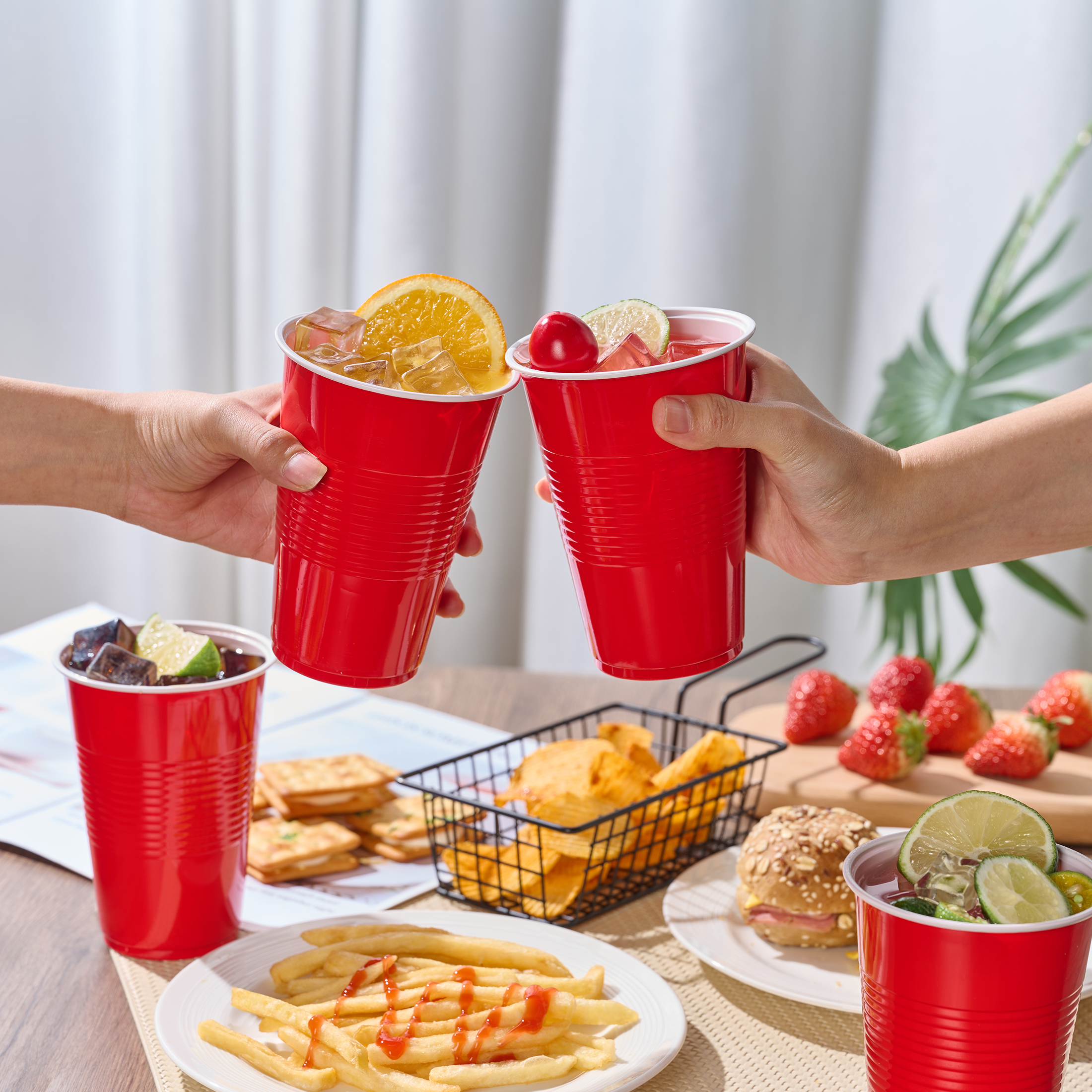 Jolly Chef 16 Oz Red Plastic Party Cups, 150 Count photo 5