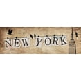 thumbnail image 2 of Grey, Jace 32x13 Gold Ornate Wood Framed with Double Matting Museum Art Print Titled - New York On The Line, 2 of 4