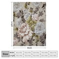 thumbnail image 4 of JEUXUS  Flowers Throw Blanket Vintage Floral Blossom Botanical Spring Cosy Throw Blanket for Bedroom Sofa Couch Car Deck Chair Soft Flannel, 4 of 6