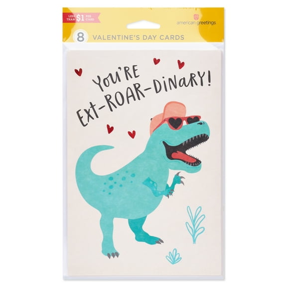 American Greetings Valentine's Day Card, You're Ext-roar-dinary! (8-Count)