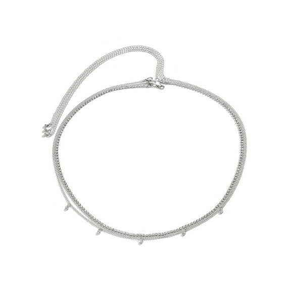 XmhyTop-A Multilayer Metal Belly Chain Body Jewelry Waist Accessory, Adjustable Everyday Wear Belly Chain Jewelry, 1 Piece,B13