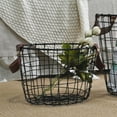 thumbnail image 5 of Storage Baskets Round Wire Basket,Round Wire Basket With Handles,Metal Round Mesh Basket Storage Basket,for Firewood Laundry Or Blanket Large Wire Country Organizer(10.2''X7.1''X10.2'), 5 of 7