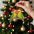thumbnail image 2 of ViciArt Lovebird Christmas Ornament – Cute Parrot Couple Holiday Tree Hanging Decoration Gift, 2 of 4