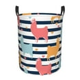 thumbnail image 2 of Goofa Colorful Llama Printed Circular Hamper,Laundry Basket with Handles,Storage Baskets Foldable,Large Capacity Laundry Hamper-Medium, 2 of 8