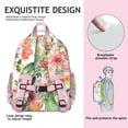 thumbnail image 2 of Palm Leaf and Exotic Floral School Backpack - Ergonomic Adjustable Bag for Teens, 2 of 3