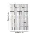 thumbnail image 3 of Gallickan Waterproof Plastic Shower Curtain, 71x39in, PEVA with 6 Hooks, Quick Dry, Cute Pattern, Bathroom Stall Bathtub RV, Transparent Privacy, 3 of 6